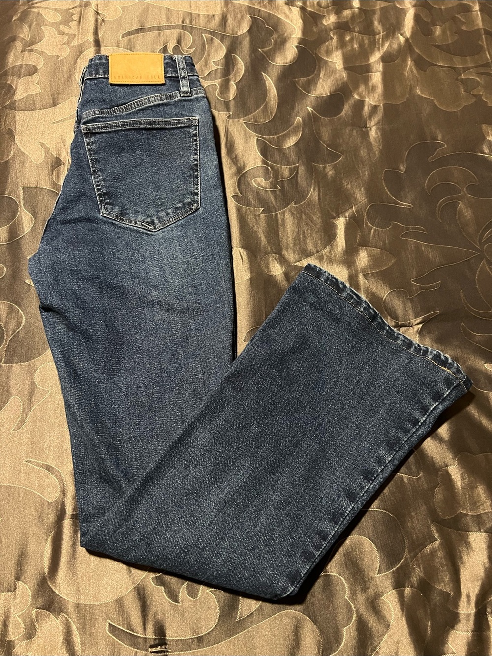 American Tall Chloe High Rise Flare Faded Dark Indigo Denim Jeans Women’s 27 - Picture 3 of 14